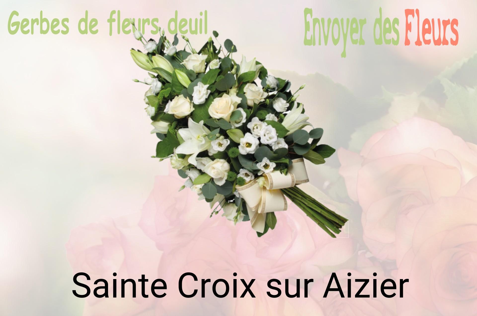 Gerbe de fleurs de deuil livrée à Sainte-Croix-sur-Aizier